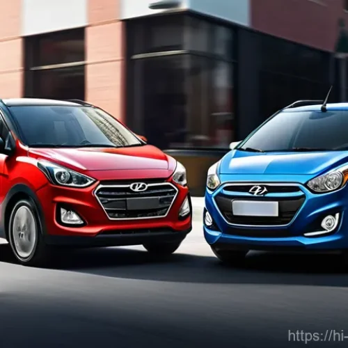 Home 27 쉐보레 스파크와 현대 캐스퍼 비교 - **Prompt:** A dynamic side-by-side comparison showcasing the distinct exterior designs of two cars. ...